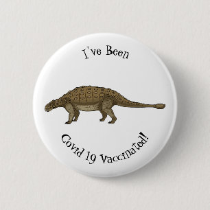 Ankylosaurus cartoon illustration 6 cm round badge
