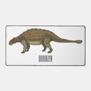 Ankylosaurus cartoon illustration  desk mat