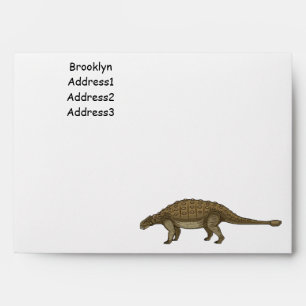 Ankylosaurus cartoon illustration envelope