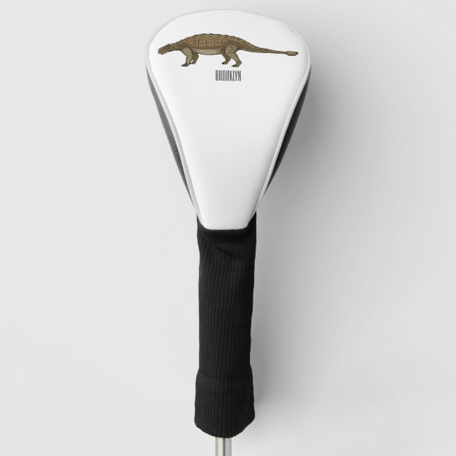 Ankylosaurus cartoon illustration  golf head cover (Front)