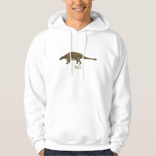 Ankylosaurus cartoon illustration  hoodie