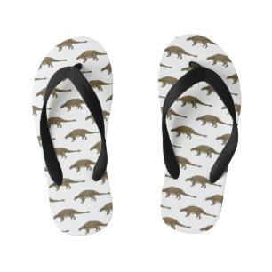 Ankylosaurus cartoon illustration  kid's flip flops