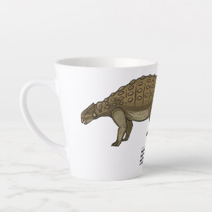 Ankylosaurus cartoon illustration latte mug