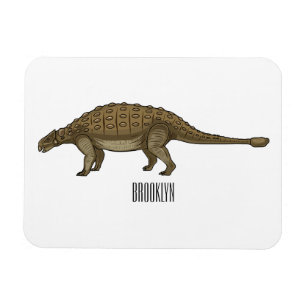 Ankylosaurus cartoon illustration  magnet