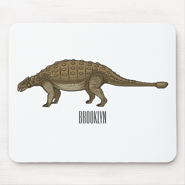 Ankylosaurus cartoon illustration  mouse mat (Front)