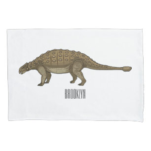 Ankylosaurus cartoon illustration  pillowcase
