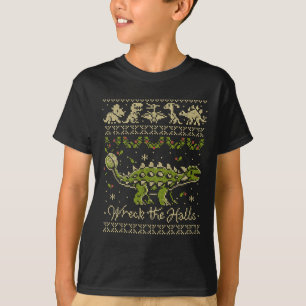 Ankylosaurus Dinosaur Christmas Sweater
