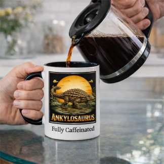 Ankylosaurus Dinosaur Prehistoric Moon Mug