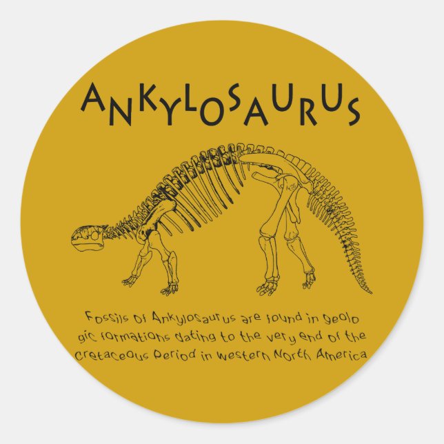 Ankylosaurus Sticker (Front)