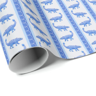 Ankylosaurus Stripe Wrapping Paper
