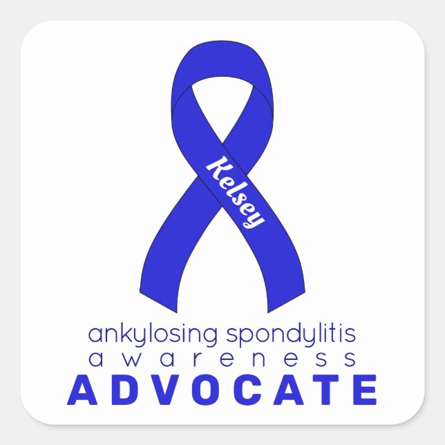 Ankylosing Spondylitis Advocate White Square Sticker (Front)