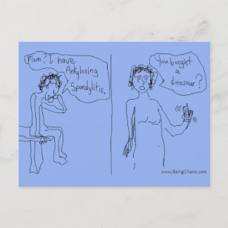 Ankylosing Spondylitis Announcement Comic postcard