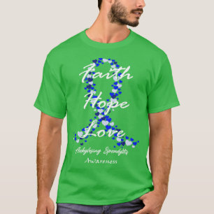 Ankylosing Spondylitis Awareness Faith Hope Love H T-Shirt