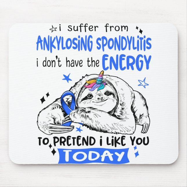 Ankylosing Spondylitis Awareness Month Ribbon Gift Mouse Mat (Front)