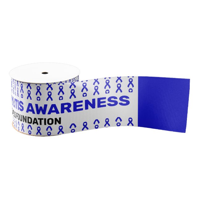 Ankylosing Spondylitis Awareness Pattern Ribbon Grosgrain Ribbon (Spool)
