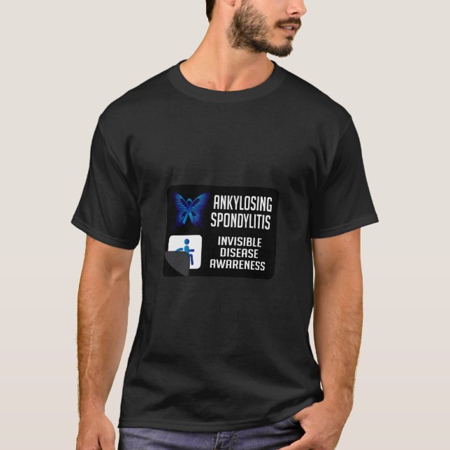 Ankylosing Spondylitis Butterfly Arthritis Warrior T-Shirt (Front)