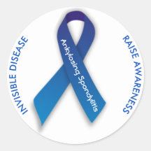 Ankylosing Spondylitis ROUND Sticker Awareness