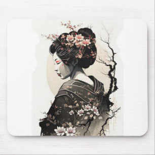 Anmutige japanische Geisha - Mouse Mat