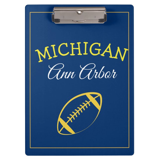 Ann Arbor Michigan Blue and Maize Clipboard (Front)