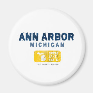 Ann Arbor Michigan Great Lake State Magnet