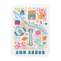 Ann Arbor Michigan Map Favourite Things 