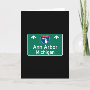 Ann Arbor Michigan Mi Interstate Highway Vacation Card