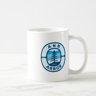 Ann Arbor Michigan Mi Retro Winter Forest Souvenir Coffee Mug