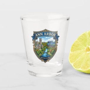 Ann Arbor Michigan Shot Glass