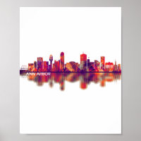 Ann Arbor Michigan Skyline