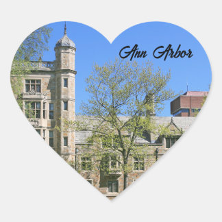 Ann Arbor Michigan Sticker- Heart  Heart Sticker