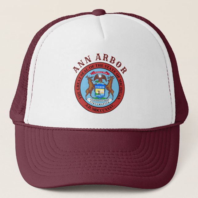 Ann Arbor, Michigan Trucker Hat (Front)