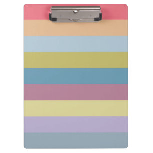 Ann Arbor Pastel Chalk Stripes Clipboard