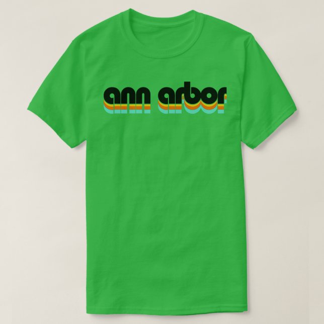 Ann Arbor Retro Throwback Baseball TShirt (Design Front)
