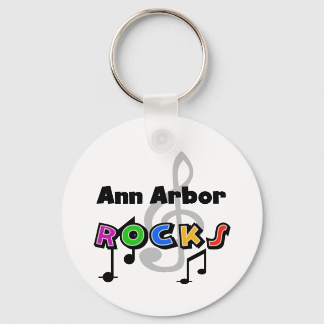 Ann Arbor Rocks Key Ring (Front)