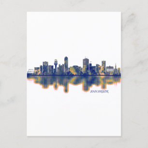 Ann Arbor Skyline Holiday Postcard