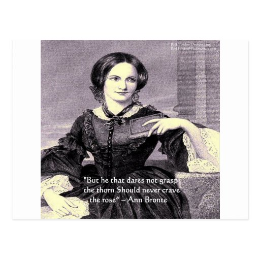 Image of Ann Bronte "Rose Thorn" Wisdom Quote Gifts & Cards