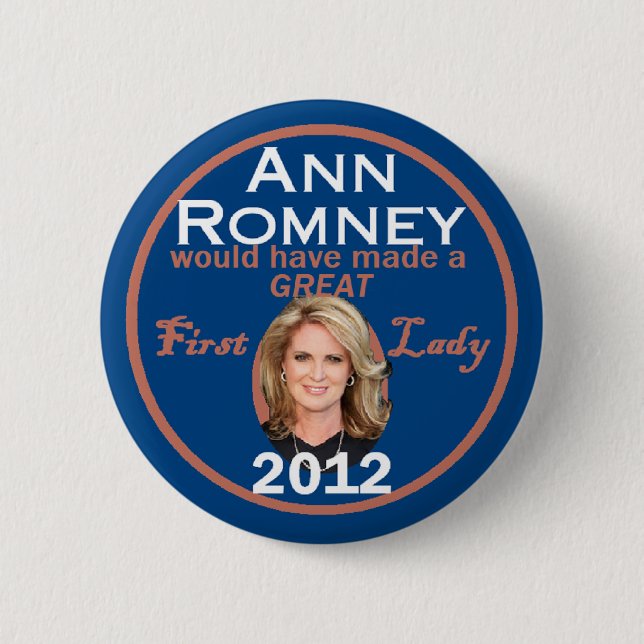 ANN ROMNEY 6 CM ROUND BADGE (Front)