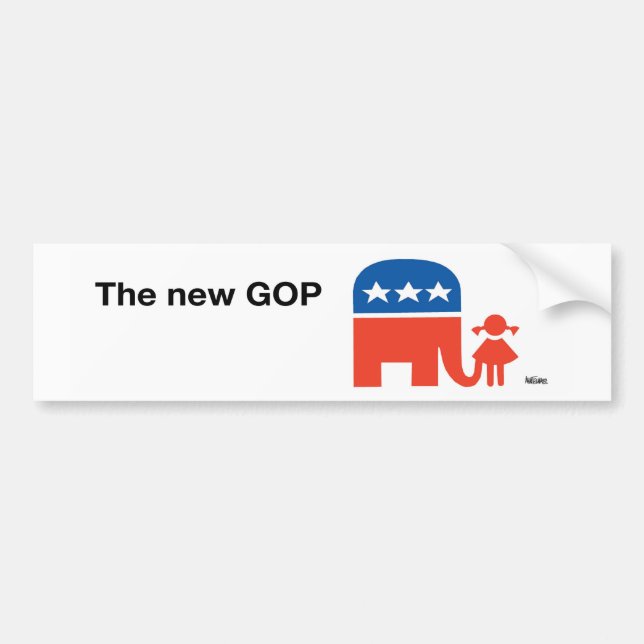 Ann Telnaes New GOP Logo Bumper Sticker (Front)