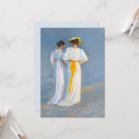 Anna Ancher and Marie Krøyer on the beach, Krøyer 