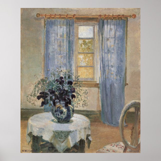 Anna Ancher's Blue Clematis in the Artist's Studio Poster (Front)