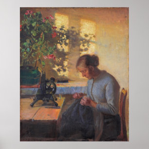 Anna Ancher's Sewing Fisherman's Wife Poster