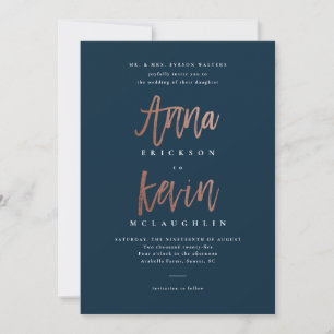 Anna and Kevin wedding invitation
