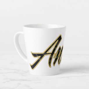 Anna black lettering Latte Tasse Mug