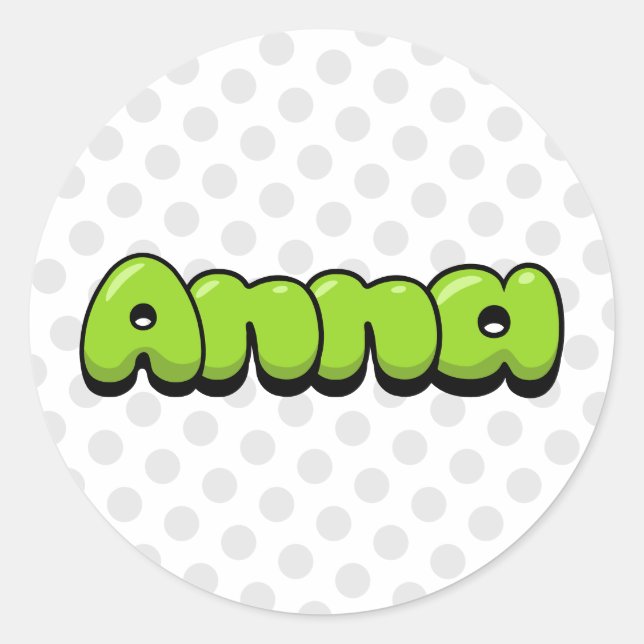 Anna Classic Round Sticker (Front)