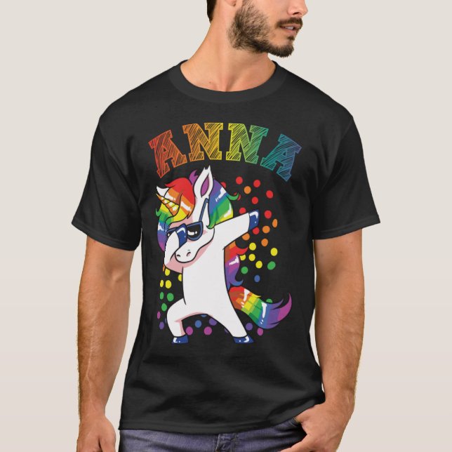 Anna Dabbing Unicorn T-Shirt (Front)