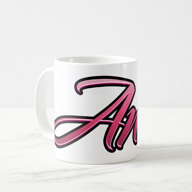 Anna faded pink cup tea cup coffee cup (Front Left)