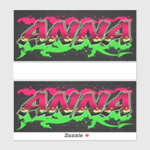 Anna First Name Graffiti Sticker