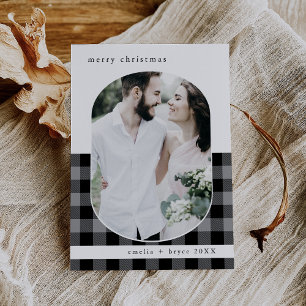 ANNA Grey Buffalo Plaid Family Photo Christmas Holiday Card