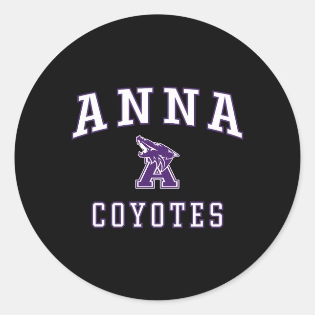 Anna High School Coyotes C1 Classic Round Sticker (Front)