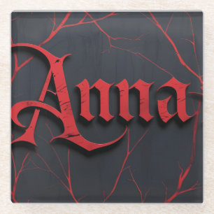 Anna In Gothic Glass Coaster